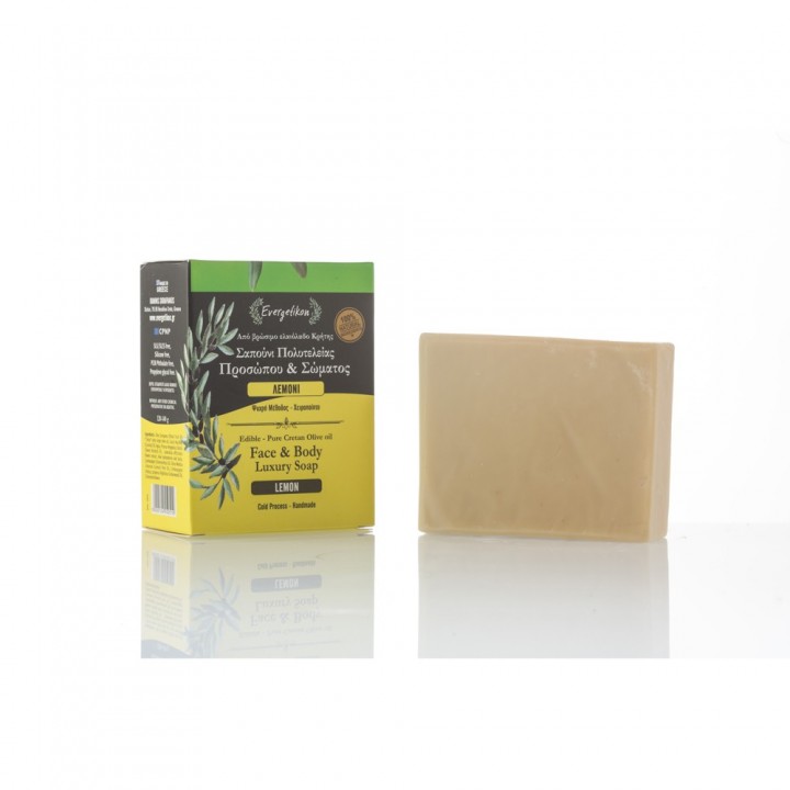 Evergetikon Edible-Pure Cretan Olive oil Face & Body Soap Lemon