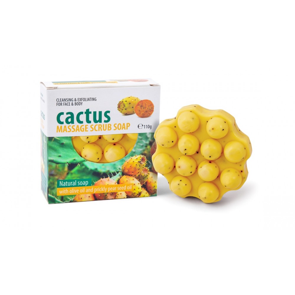 Olive Spa Cactus Massage Scrub Soap with Prickly Pear Seed Oil Olive Spa Cactus Massage Scrub Soap with Prickly Pear Seed Oil