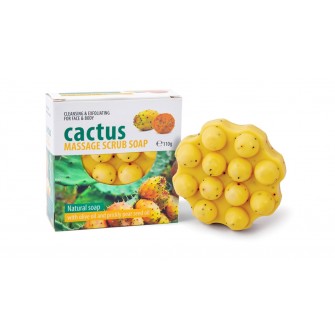 Olive Spa Cactus Massage Scrub Soap with Prickly Pear Seed Oil