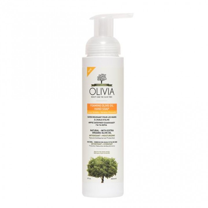 Olivia Foaming cleansing soap for hands with Olive Oil and Louise extract